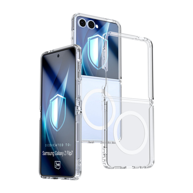 Funda 3MK Armor MagCase para Samsung Galaxy Z Flip7, transparente