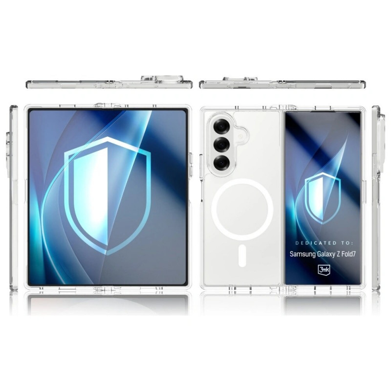 Funda 3MK Armor MagCase para Samsung Galaxy Z Fold7, transparente
