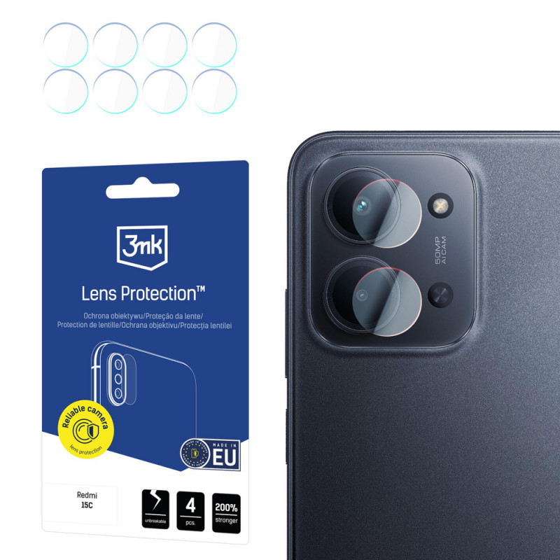 Protector de lente de cámara 3MK Lens Protection para Xiaomi Redmi 15C 4G