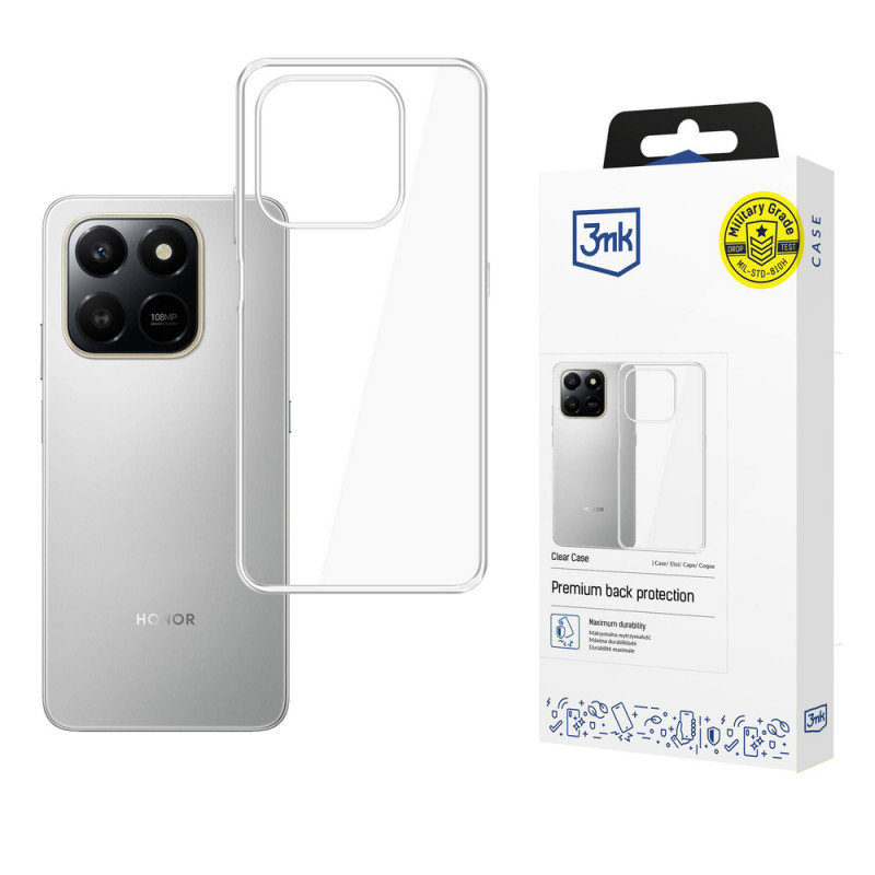 Funda transparente 3MK Clear Case para Honor X7D, transparente