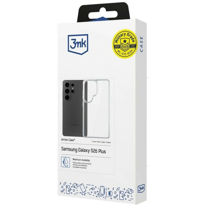 Funda 3MK Armor Case para Samsung Galaxy S26 Ultra, transparente