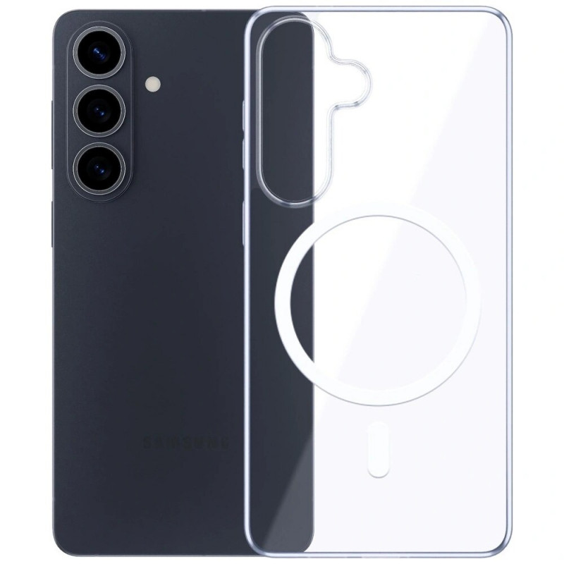 Funda protectora 3mk Clear MagCase para Samsung Galaxy S26, transparente