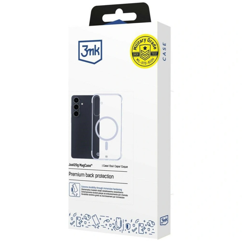 Funda protectora 3mk Just20g MagCase para Samsung Galaxy S26, transparente