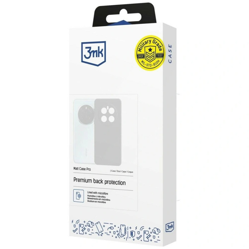 Funda protectora 3mk Matt Case Pro para Samsung Galaxy S26 Ultra, negra