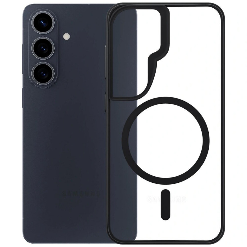 Funda protectora 3mk Satin Armor MagCase para Samsung Galaxy S26+, negra