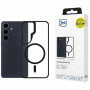 Funda protectora 3mk Satin Armor MagCase para Samsung Galaxy S26, negro transparente
