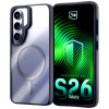 Funda protectora 3mk Satin Armor MagCase para Samsung Galaxy S26, negro transparente
