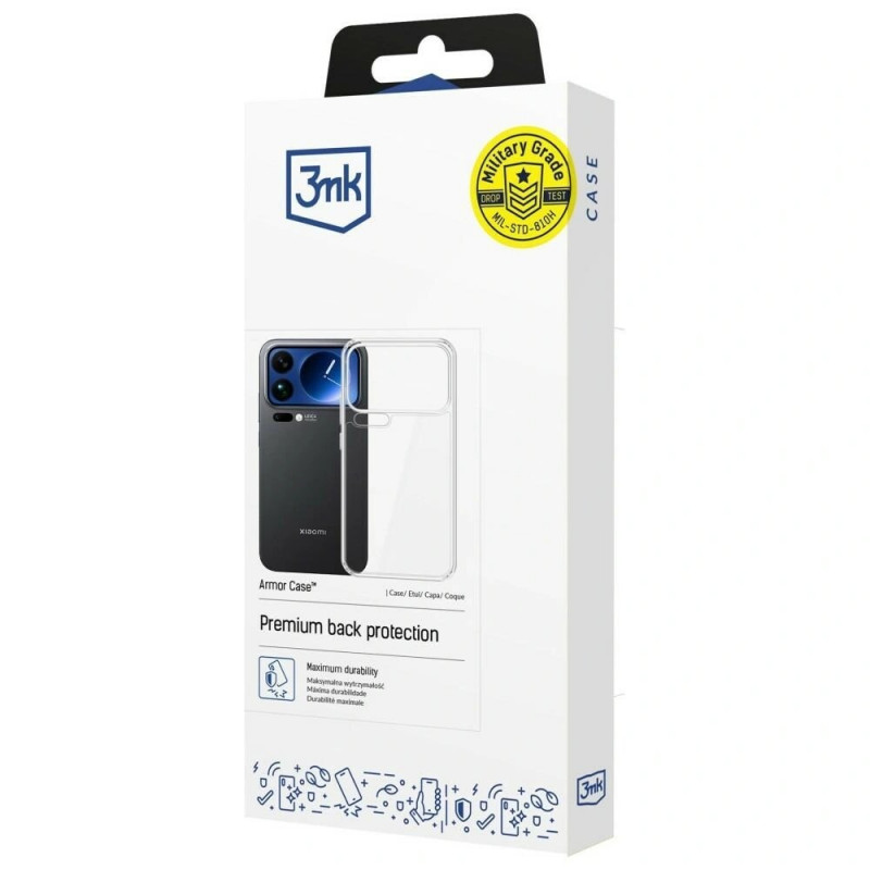 Funda protectora 3mk Armor Case para Xiaomi 17 Pro Max, transparente