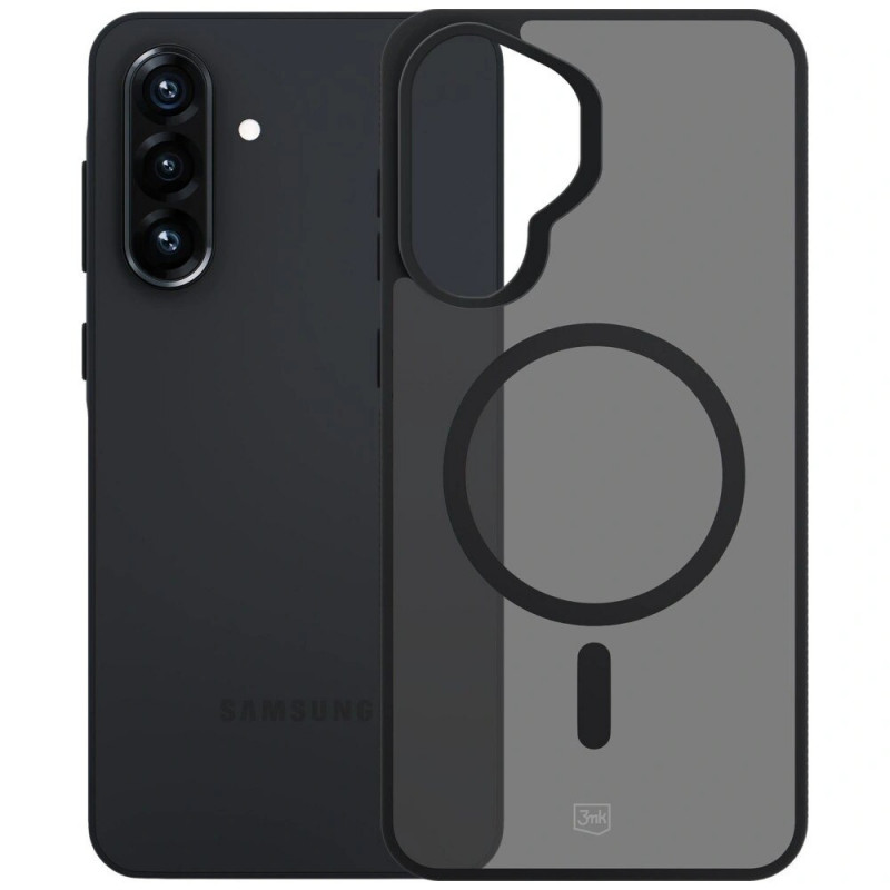Funda para smartphone 3MK Smoke MagCase Samsung Galaxy A37, negro ahumado