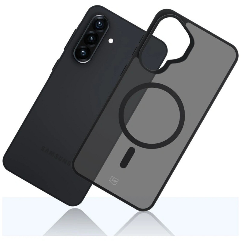 Funda para smartphone 3MK Smoke MagCase Samsung Galaxy A37, negro ahumado