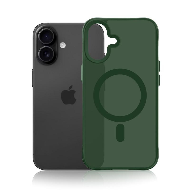 3MK Smoke MagCase para Apple iPhone 16 Pro, verde