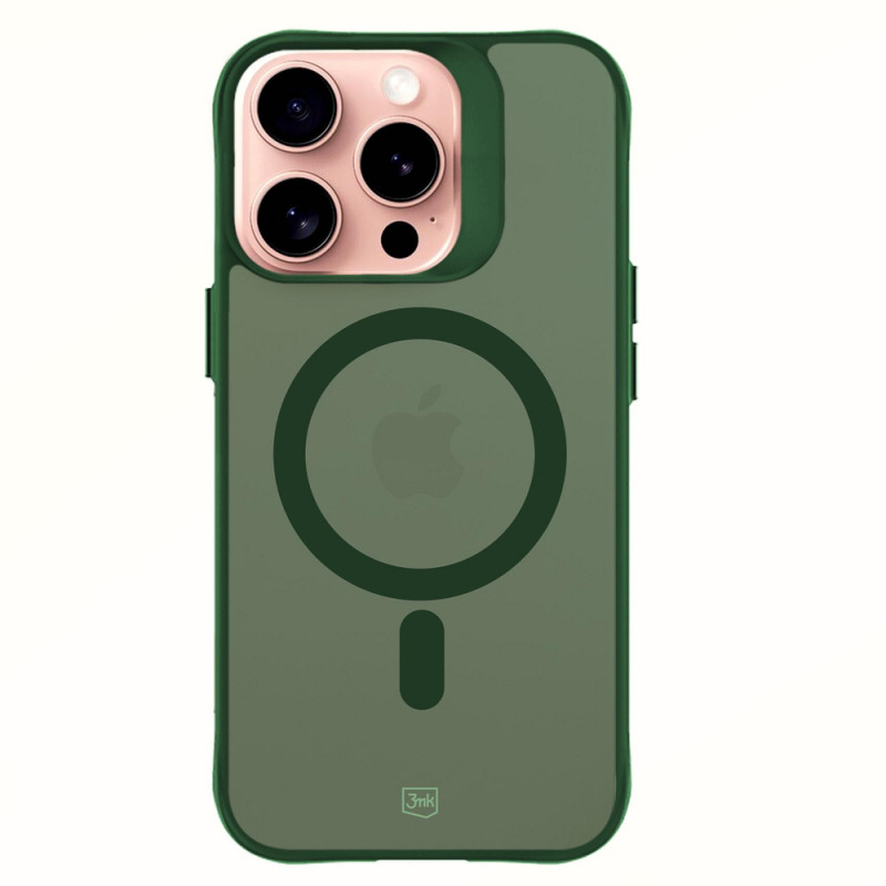 3MK Smoke MagCase para Apple iPhone 16 Pro Max, verde
