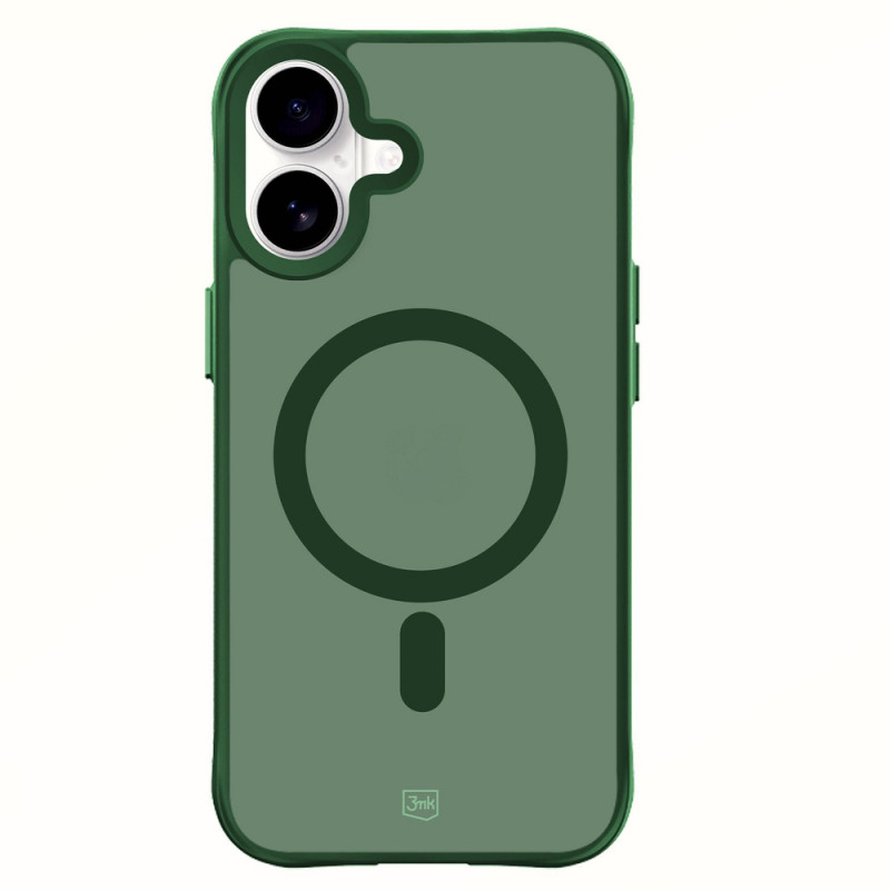 3MK Smoke MagCase para Apple iPhone 16, verde