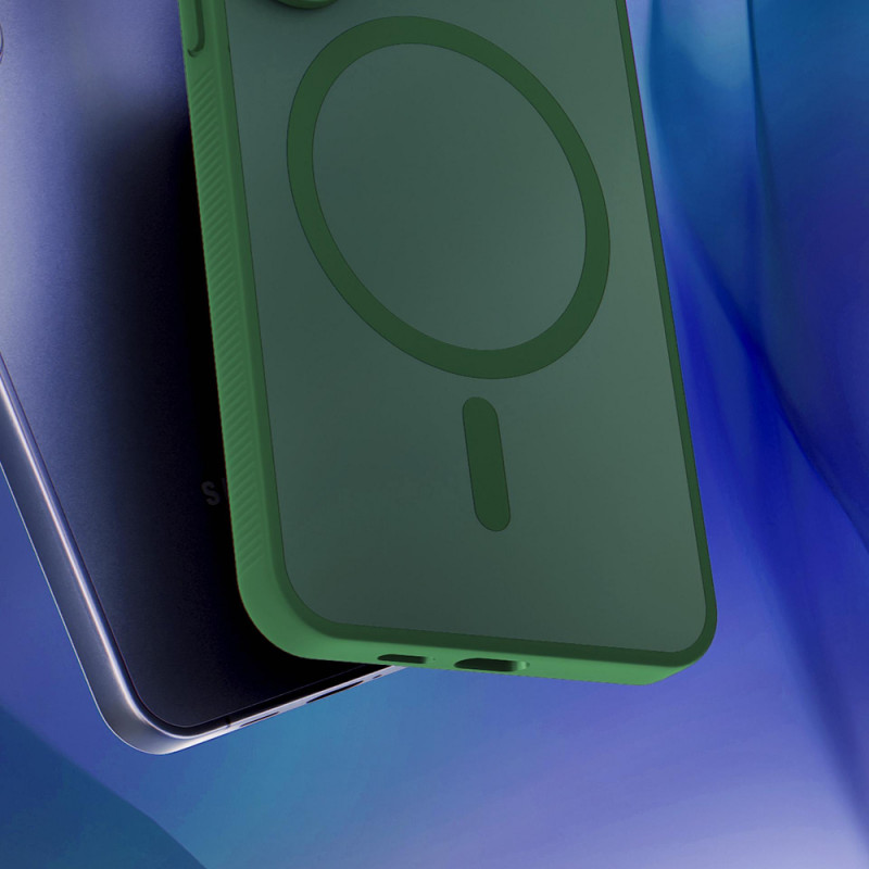 3MK Smoke MagCase para Apple iPhone 16, verde