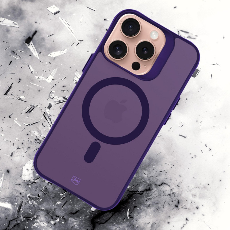 3MK Smoke MagCase para Apple iPhone 16 Pro Max, morado