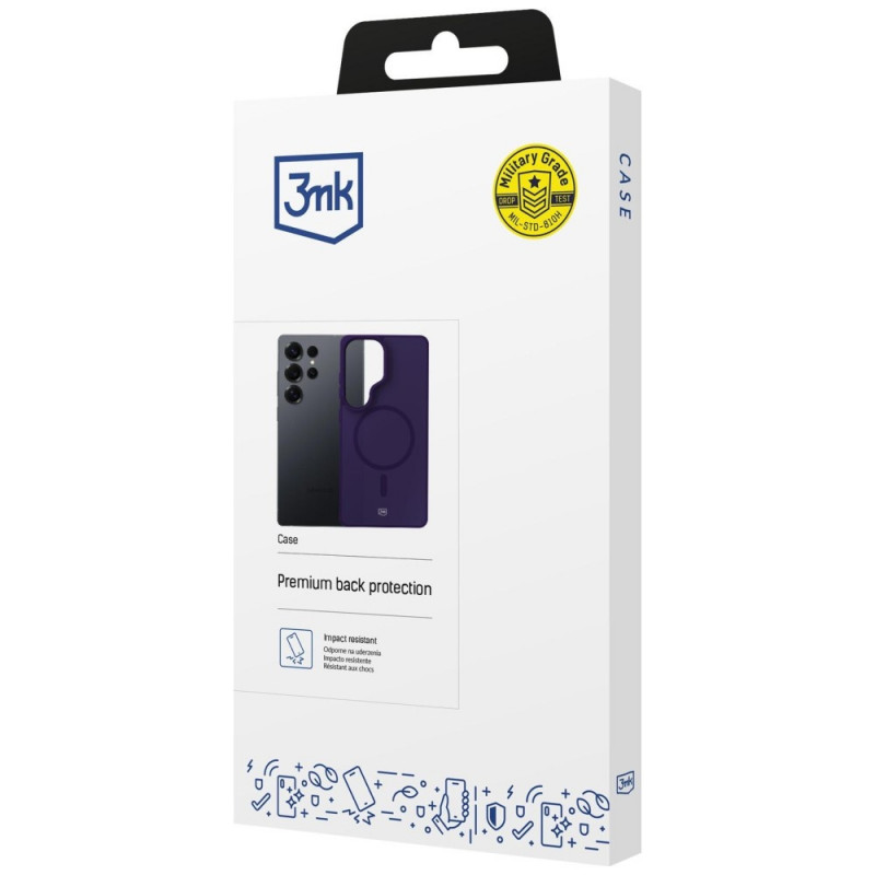 3MK Smoke MagCase para Samsung Galaxy S25 Ultra, morado
