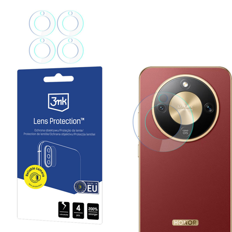 Protector de lente de cámara 3MK Lens Protection para Honor Magic8 Lite (4 uds.)