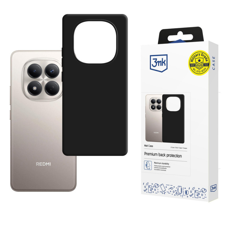 Funda para smartphone 3MK Matt Case Xiaomi Redmi Note 15 Pro 4G, negra