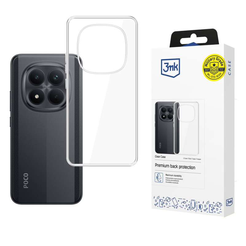 Funda transparente 3MK Clear Case para Xiaomi Poco M8 Pro 5G, transparente