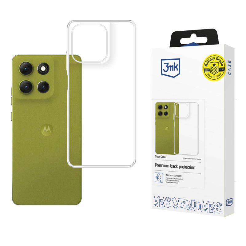 Funda transparente 3MK Clear Case para Motorola Moto G86 / G86 Power, transparente