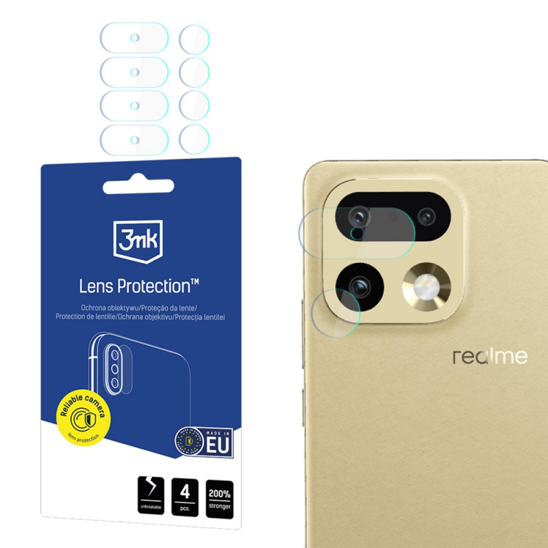 Protección de lentes 3MK (4 uds.) para Realme 16 Pro 5G
