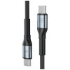Cable 3MK Hyper Cable N-SERIES USB-C a USB-C, 1,5 m, 100 W, negro
