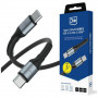 Cable 3MK Hyper Cable N-SERIES USB-C a USB-C, 3 m, 240 W, negro