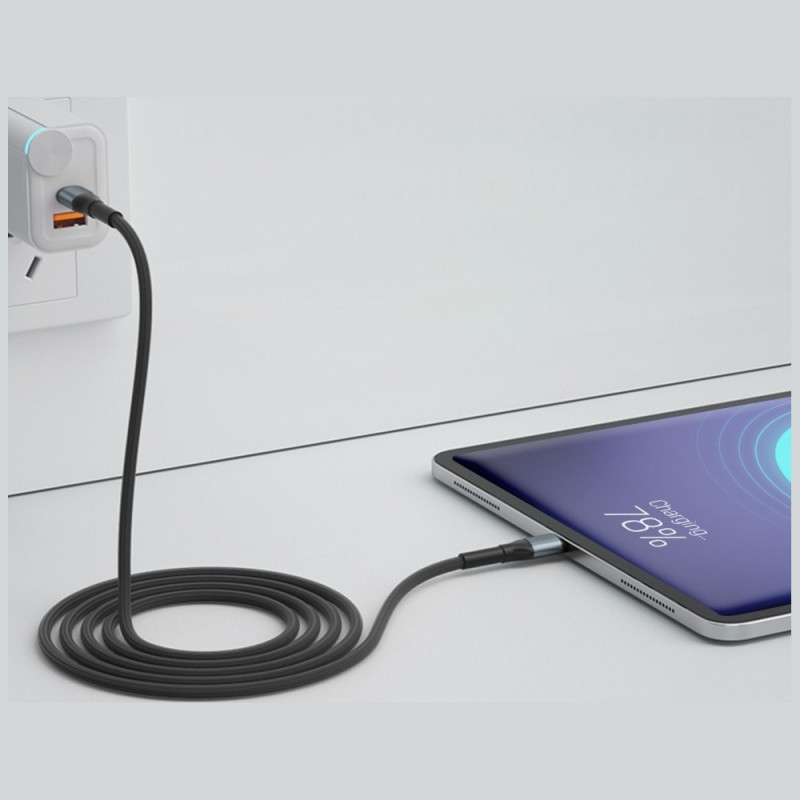 Cable 3MK Hyper Cable N-SERIES USB-C a USB-C, 3 m, 240 W, negro