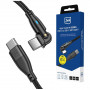 Cable 3MK Hyper Cable N-SERIES USB-C a USB-C con conector giratorio de 180°, 1 m, 100 W, negro