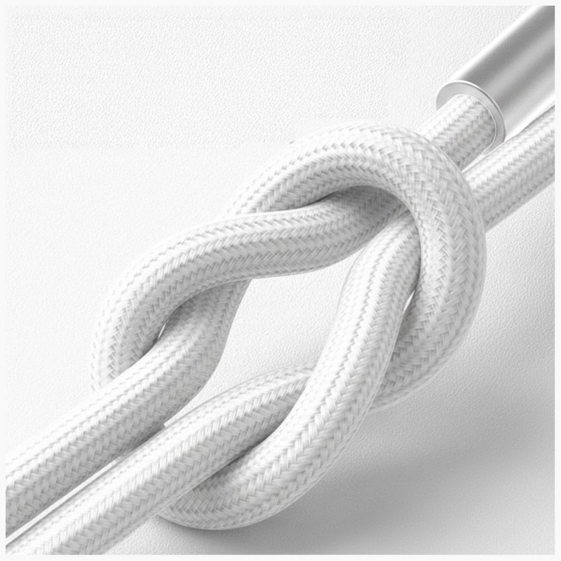 Cable 3MK Hyper Cable N-SERIES USB-C a Lightning, 2 m, 27 W, Blanco