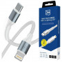 Cable 3MK Hyper Cable N-SERIES USB-C a Lightning, 1 m, 27 W, Blanco