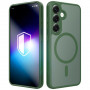 Funda magnética 3MK Misty MagCase para Samsung Galaxy S25, verde
