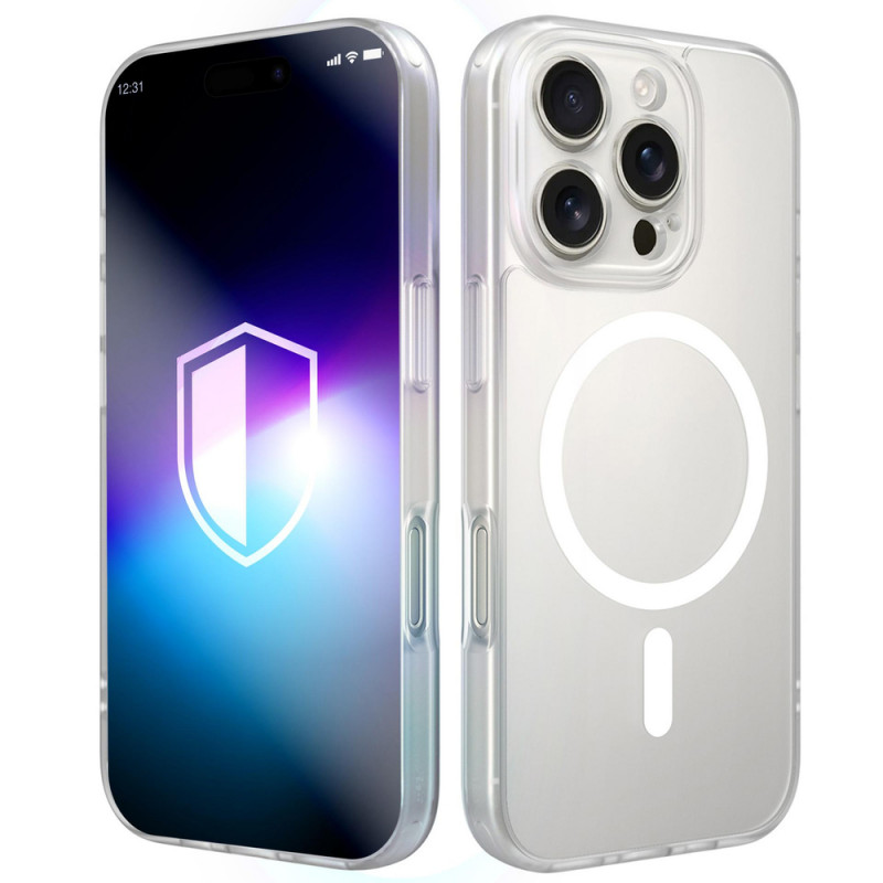 Funda para smartphone 3MK Misty MagCase Apple iPhone 16 Pro, compatible con MagSafe, blanca