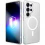 Funda para smartphone 3MK Misty MagCase Samsung Galaxy S25 Ultra, compatible con MagSafe, blanca