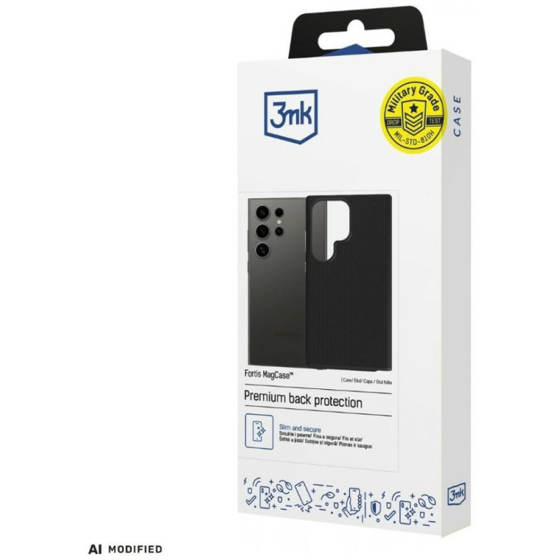 Funda 3MK Fortis MagCase para Samsung Galaxy S24 Ultra, negra