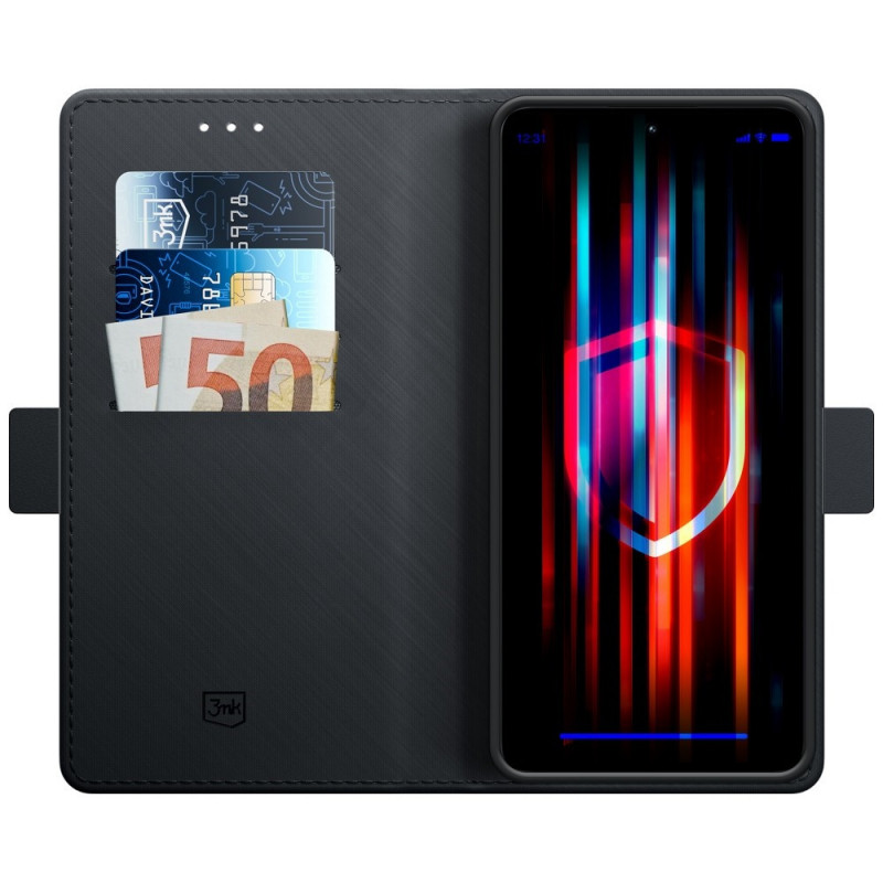 Funda cartera 3MK Wallet Case para Xiaomi 17T, negra