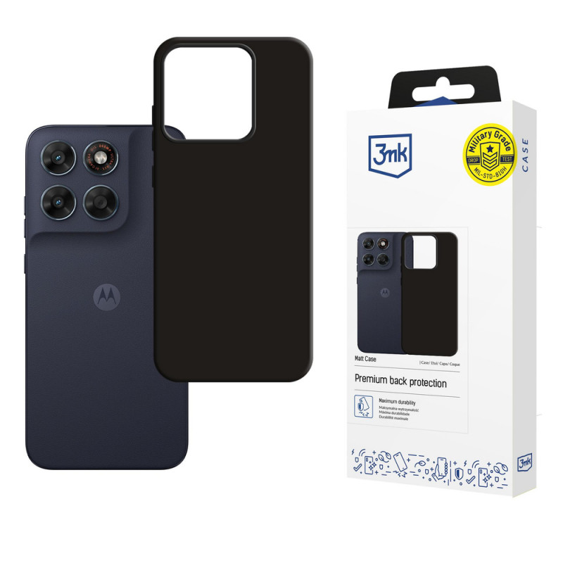 Funda 3MK Matt Case para Motorola Moto G87, negra
