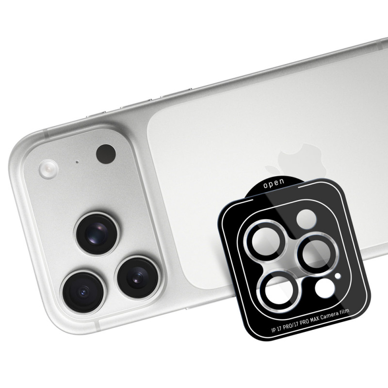 Protector de lente de cámara 3MK Lens Protection Pro para Apple iPhone 18 Pro / 18 Pro Max, negro