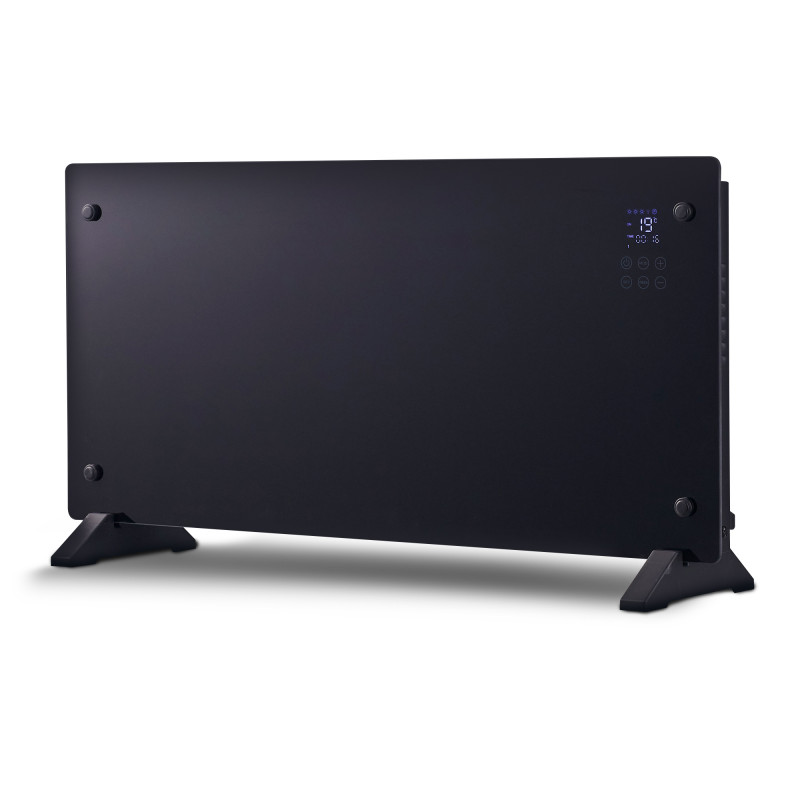 Calefactor inteligente de panel de vidrio Extralink LPL-23A-BL, 2000 W, WiFi, negro