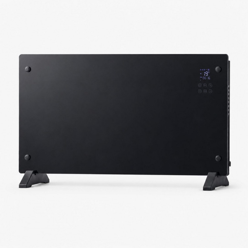 Calefactor inteligente de panel de vidrio Extralink LPL-23A-BL, 2000 W, WiFi, negro