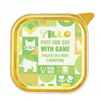 TILLO Comida húmeda para gatos Pate Game, 100 g