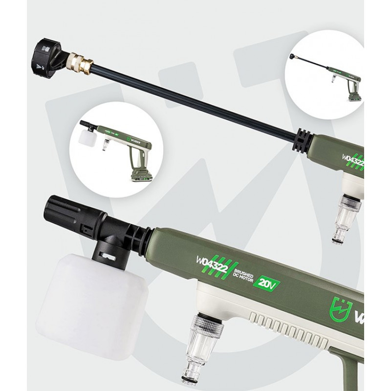Hidrolimpiadora inalámbrica Wuber W04322, 20 V, 300 l/h