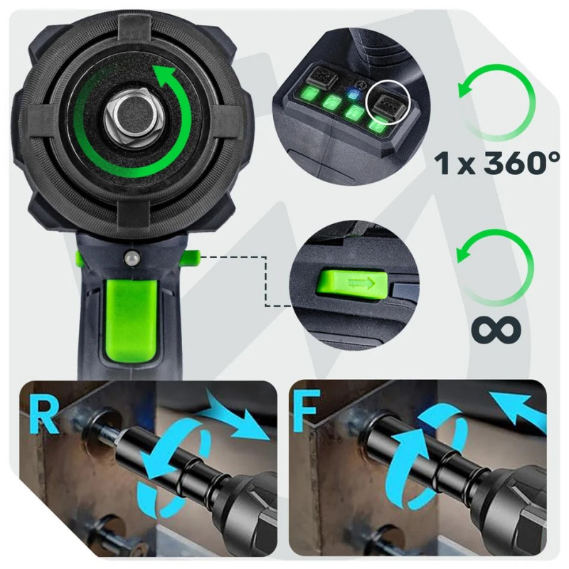 Llave de impacto Wuber W04606, 20 V