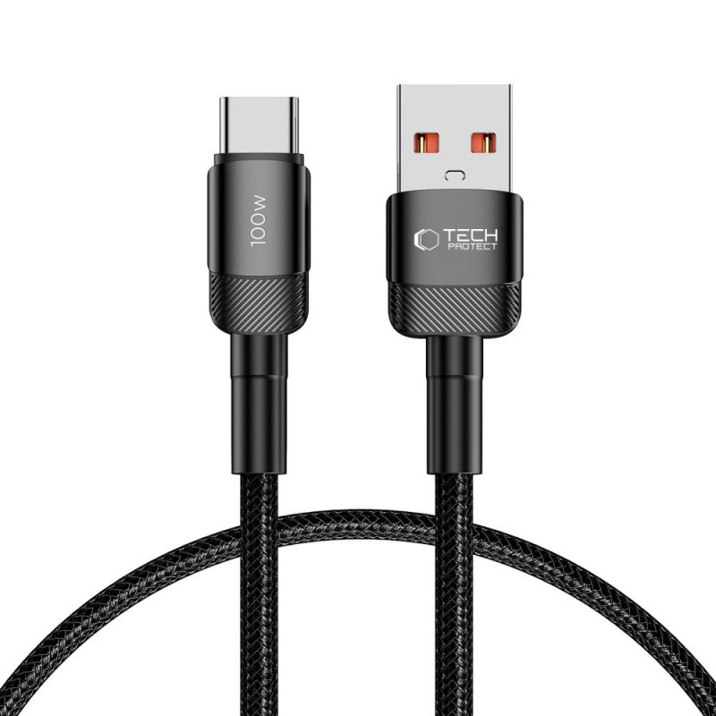 Cable Tech-Protect UltraBoost Evo USB-A / USB-C 100W 5A 50cm negro