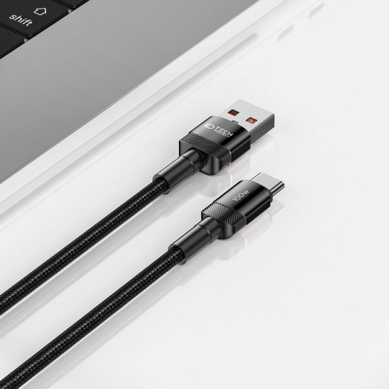Cable Tech-Protect UltraBoost Evo USB-A / USB-C 100W 5A 50cm negro