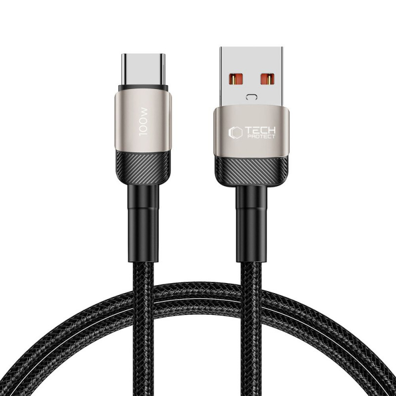 Cable Tech-Protect UltraBoost Evo USB-A / USB-C 100W 5A 100cm Titanium