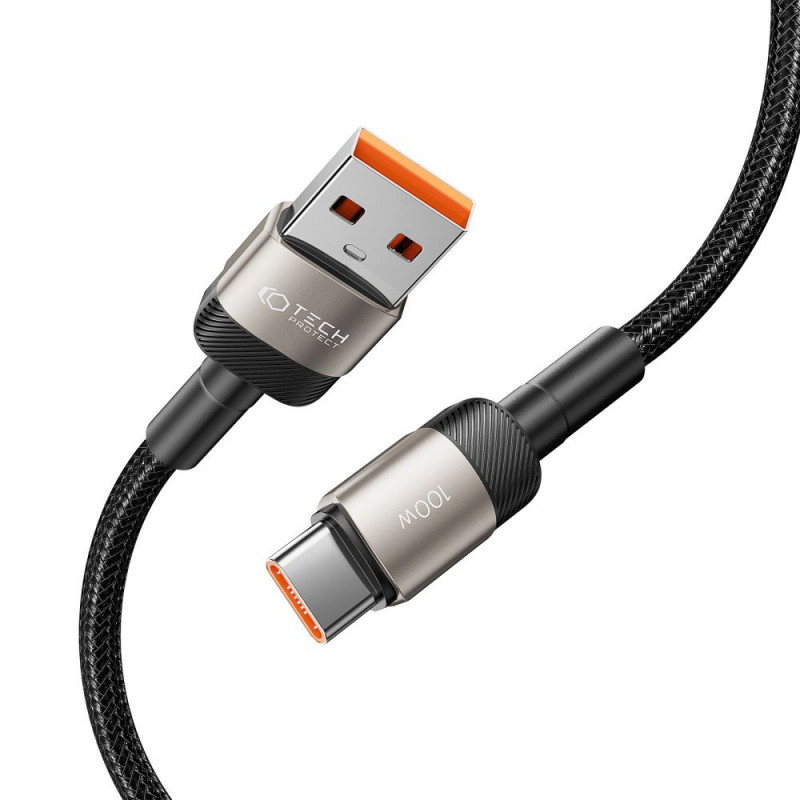Cable Tech-Protect UltraBoost Evo USB-A / USB-C 100W 5A 100cm Titanium
