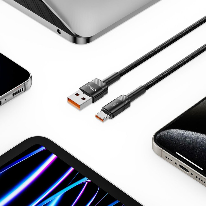 Cable Tech-Protect UltraBoost Evo USB-A / USB-C 100W 5A 100cm Negro