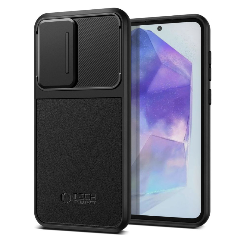 Funda Tech-Protect Velar Cam+ para Samsung Galaxy A35 / A55 5G, negra