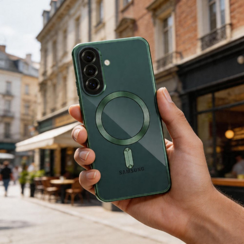 Funda Tech-Protect MagFlex MagSafe para Samsung Galaxy A37 5G, verde selva